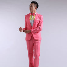 Load image into Gallery viewer, Suit Men New 2019 Long-Sleeved Men's Suits Dress Hosted Theatrical Tuxedos For Men Wedding Prom Red Yellow Blue And Green M L XL