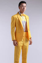Load image into Gallery viewer, Suit Men New 2019 Long-Sleeved Men's Suits Dress Hosted Theatrical Tuxedos For Men Wedding Prom Red Yellow Blue And Green M L XL