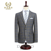 Load image into Gallery viewer, 2019 DARO Mens Suit terno Slim Fit Casual one button Fashion Grid Blazer Side Vent Jacket and Pant for Wedding Party DR8038