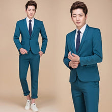 Load image into Gallery viewer, Tide Men Colorful Fashion Wedding Suits Plus Size 5XL Yellow Pink Green Blue Purple Suits Jacket and Pants Tuxedos