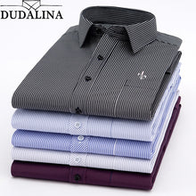 Load image into Gallery viewer, Dudalina New 2019 Men Long Sleeve Shirts Male Striped Classic-fit Comfort Soft Casual Button-Down Shirt Casual Male Shirt Tops