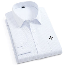 Load image into Gallery viewer, Dudalina New 2019 Men Long Sleeve Shirts Male Striped Classic-fit Comfort Soft Casual Button-Down Shirt Casual Male Shirt Tops